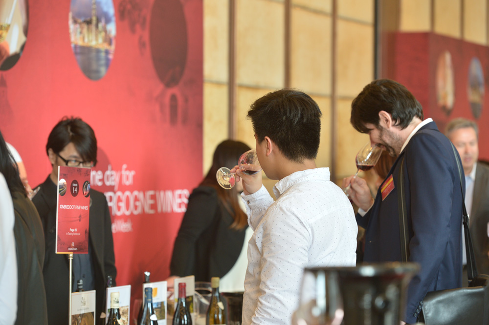 Guests sample the region's wines at Bourgogne Wines Week 